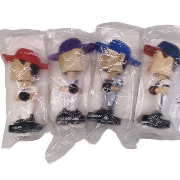 MLB Baseball Bobbleheads Post Cereal Vintage Baseball Lot Of 8 Mini 2002 -2003 - Picture 9 of 14